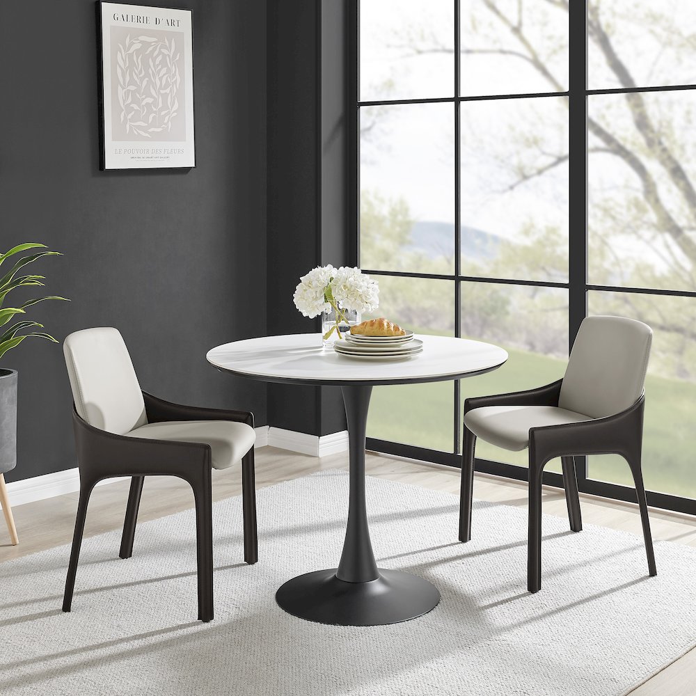 Anson Ceramic Top 35.5" Round Dining Table. Picture 10