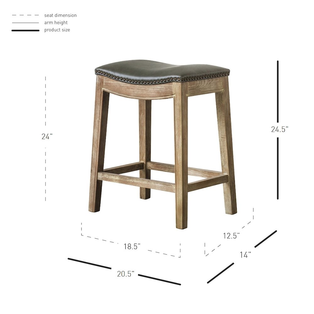 Elmo Bonded Leather Counter Stool. Picture 6