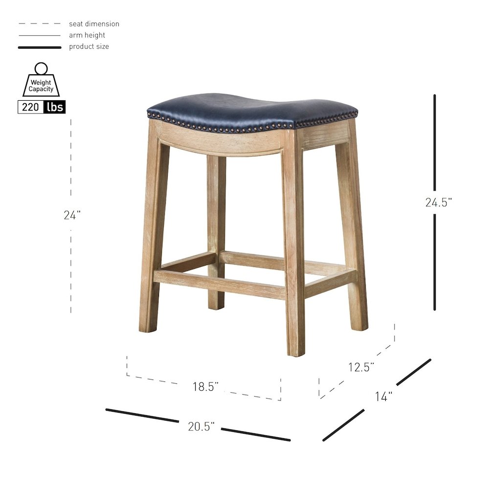 Elmo Bonded Leather Counter Stool. Picture 6