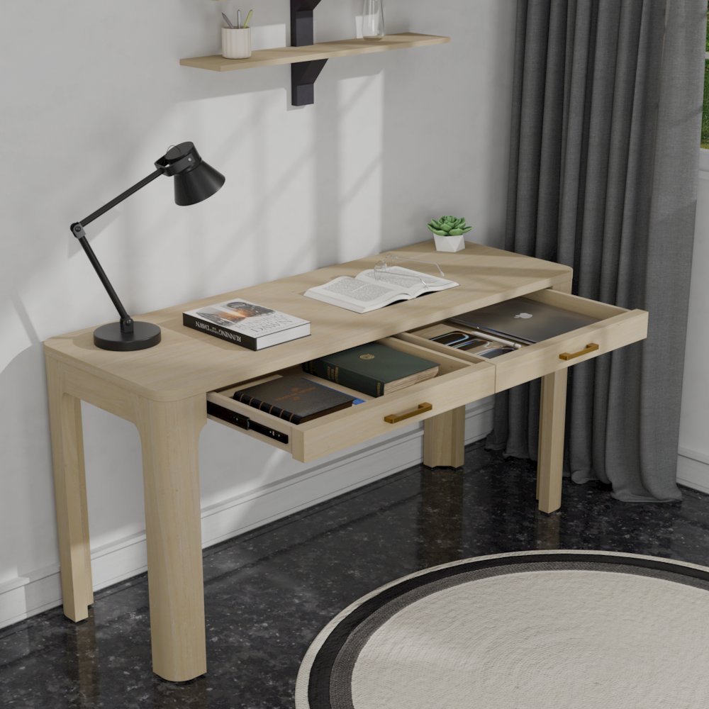 Trevin Desk 2 Drawers. Picture 9