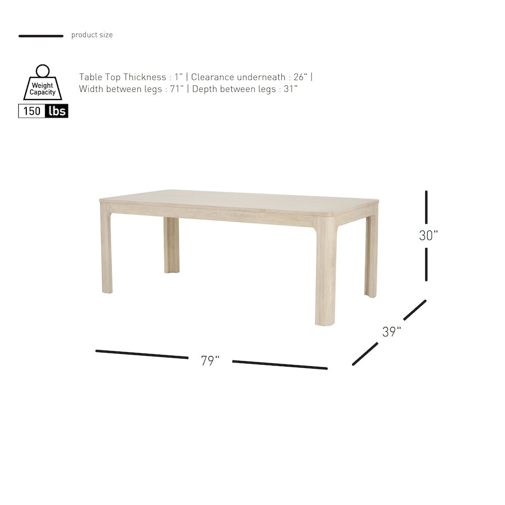 Trevin 79" Dining Table. Picture 9