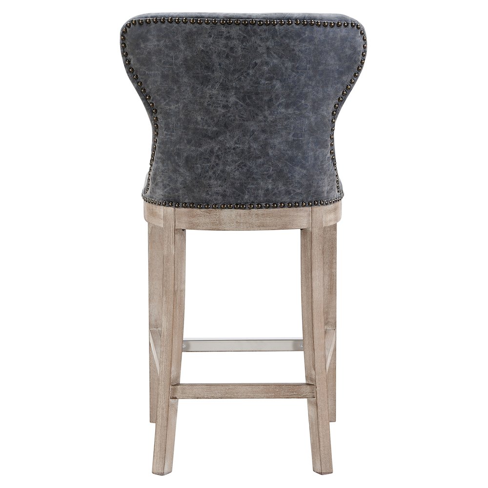 Dorsey Faux Leather Counter Stool Drift Wood Legs. Picture 4