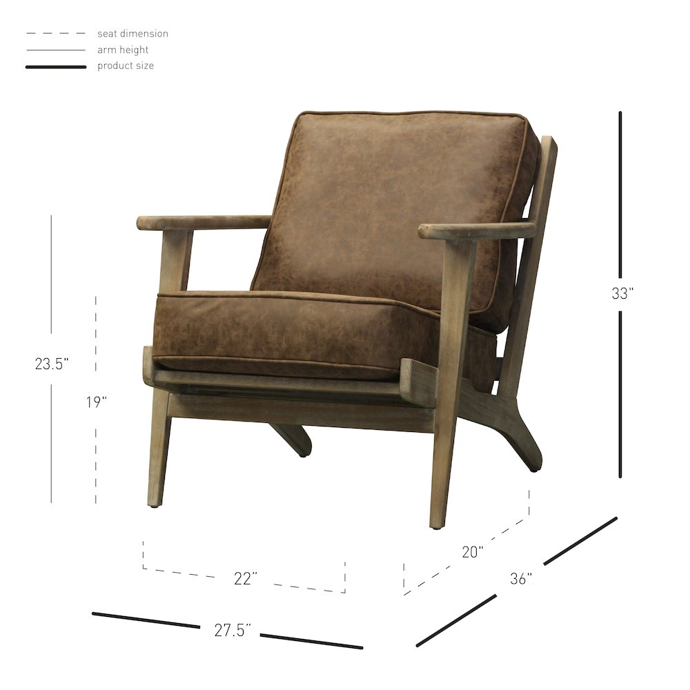 Albert PU Leather Accent Chair. Picture 4