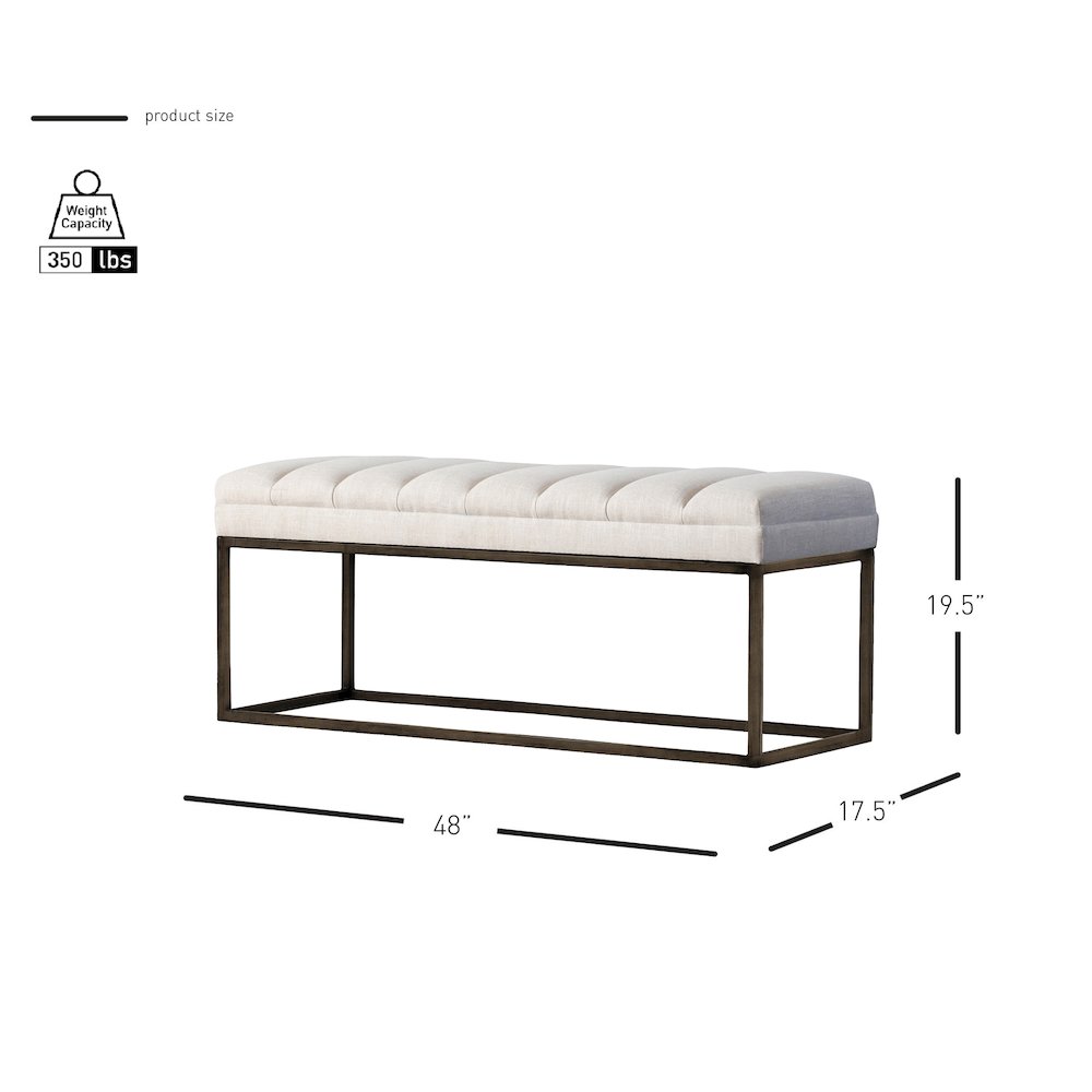 Darius Linen Bench. Picture 6