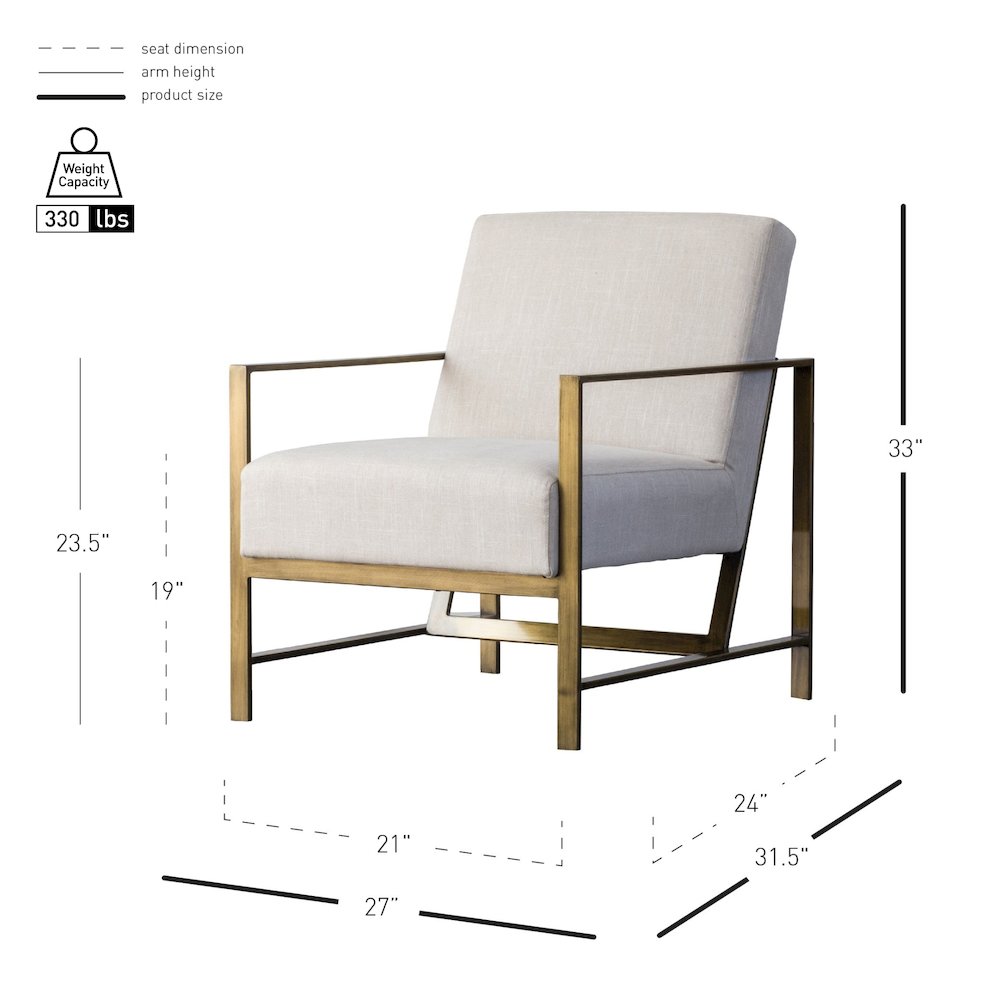 Francis Linen Accent Arm Chair. Picture 8
