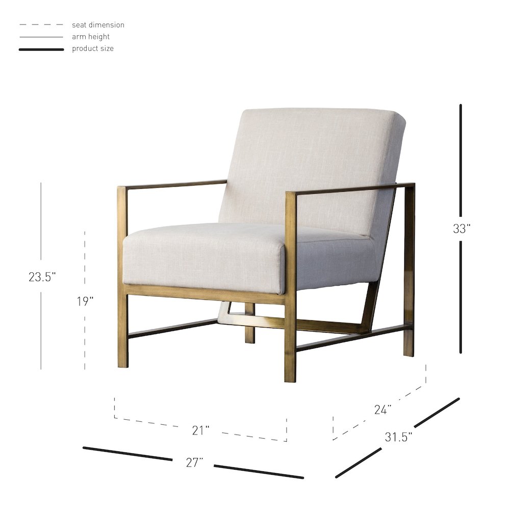 Francis Linen Accent Arm Chair. Picture 9
