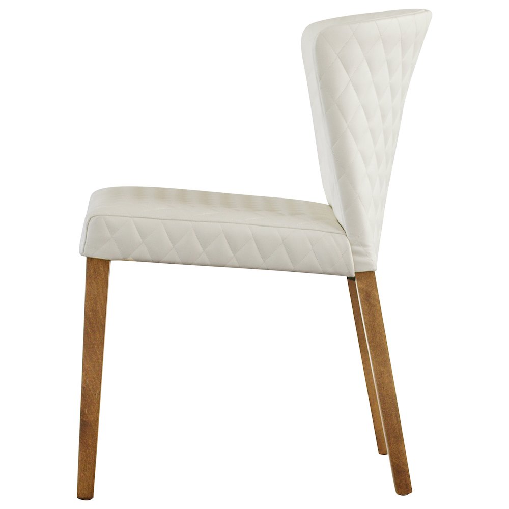 Albie Diamond Stitching Faux Leather Dining Side Chair, (Set of 2). Picture 3