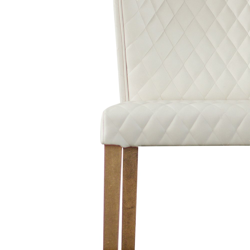Albie Diamond Stitching Faux Leather Dining Side Chair, (Set of 2). Picture 6