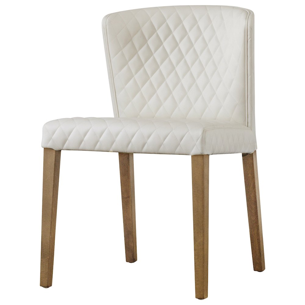 Albie Diamond Stitching Faux Leather Dining Side Chair, (Set of 2). Picture 1