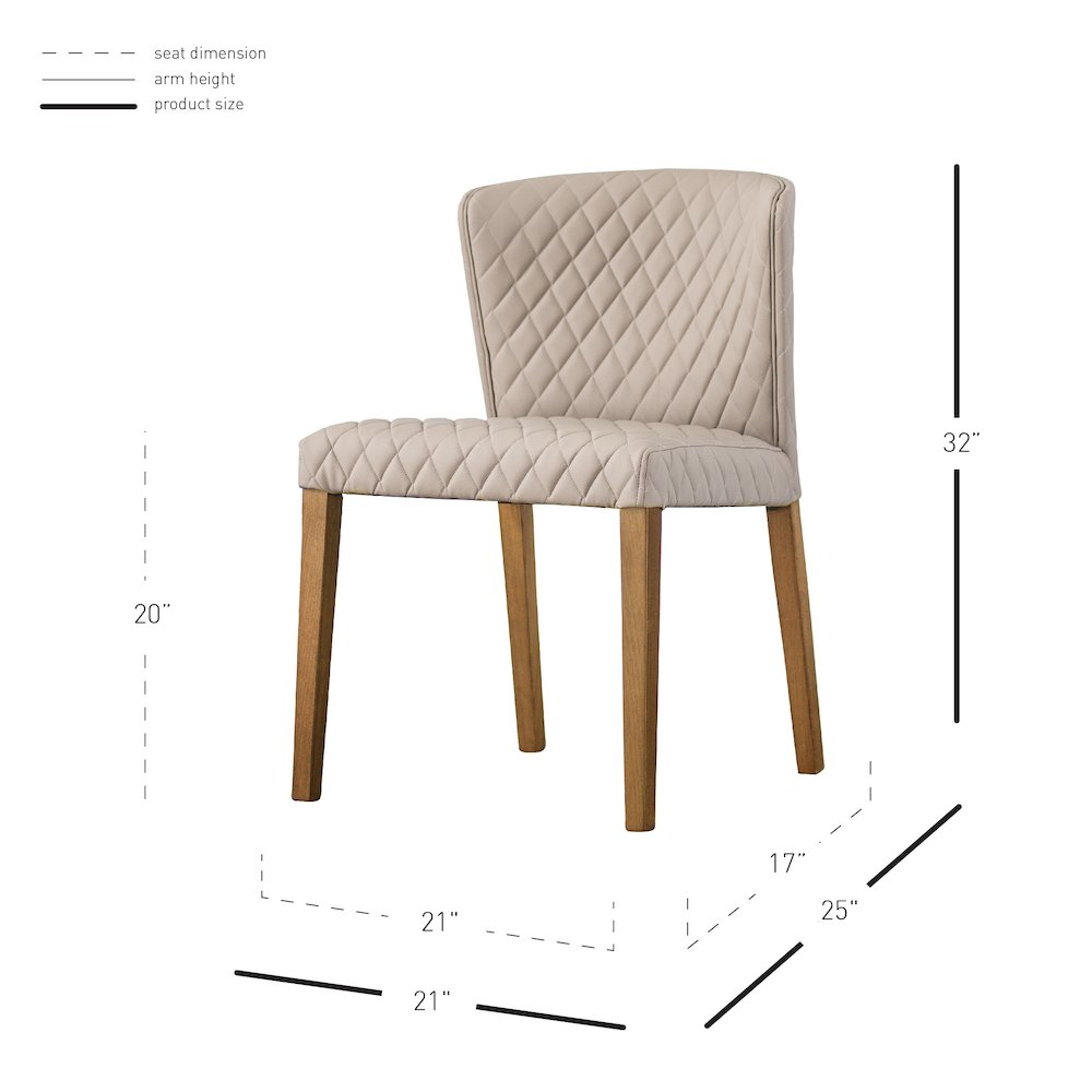 Albie Diamond Stitching Faux Leather Dining Side Chair, (Set of 2). Picture 8
