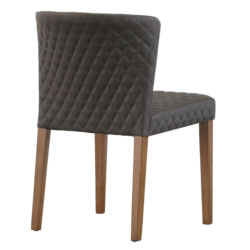 Albie Diamond Stitching Faux Leather Chair, (Set of 2). Picture 4