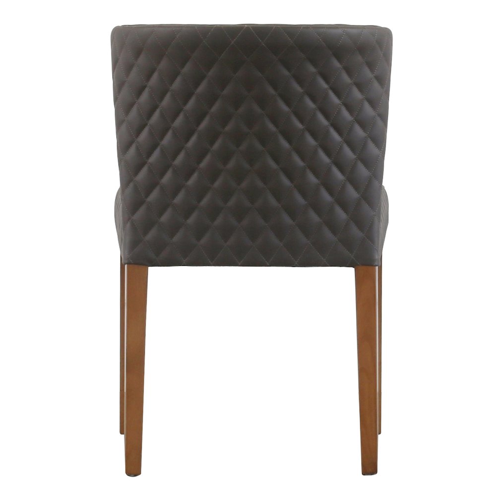 Albie Diamond Stitching Faux Leather Chair, (Set of 2). Picture 3