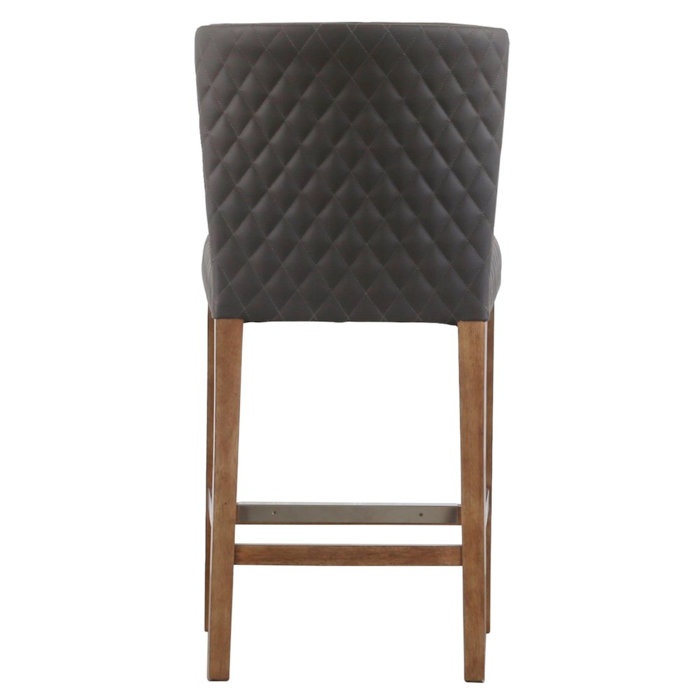 Albie Diamond Stitching Faux Leather Counter Stool. Picture 4