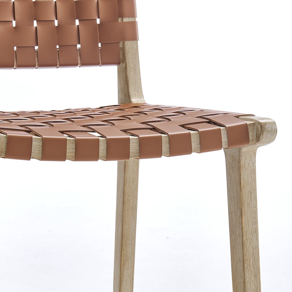 Marco Faux Leather Counter Stool Drift Wood Frame. Picture 9