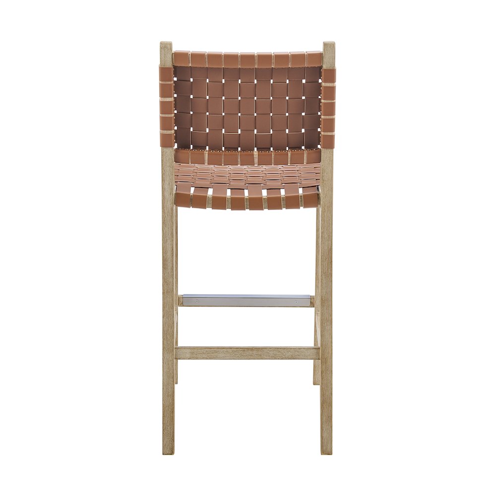 Marco Faux Leather Counter Stool Drift Wood Frame. Picture 4