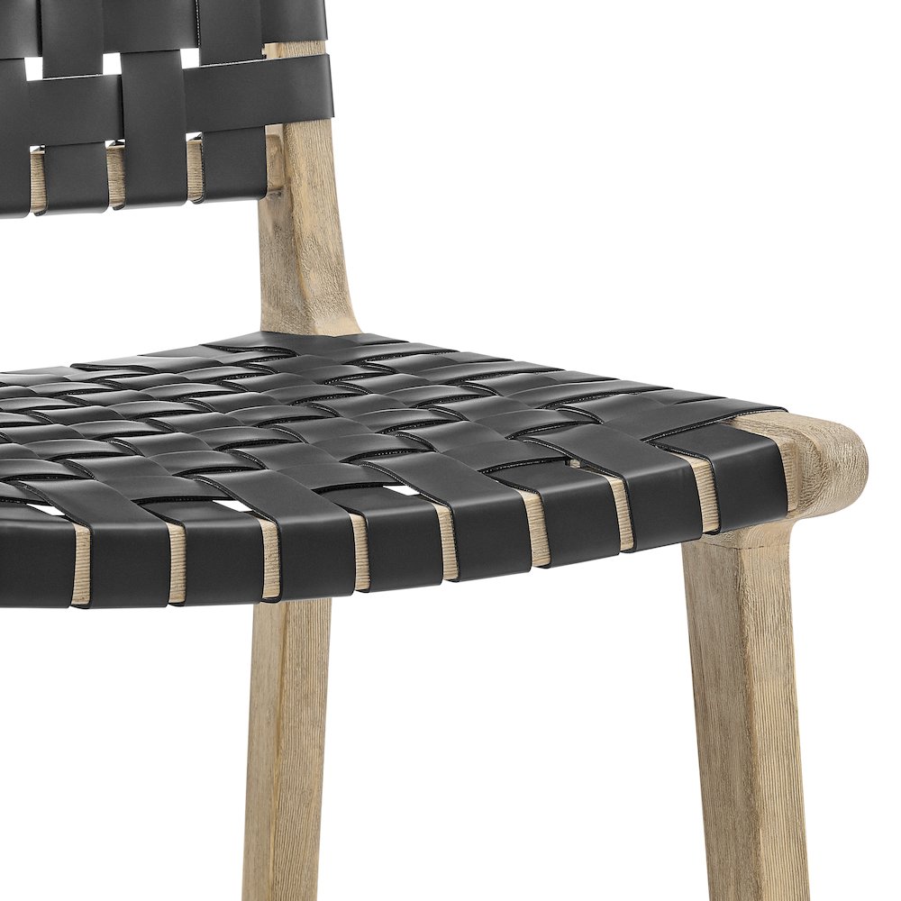 Marco Faux Leather Counter Stool Drift Wood Frame. Picture 8