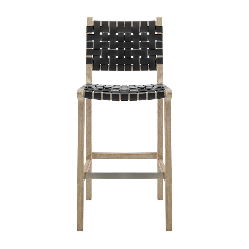 Marco Faux Leather Counter Stool Drift Wood Frame. Picture 2