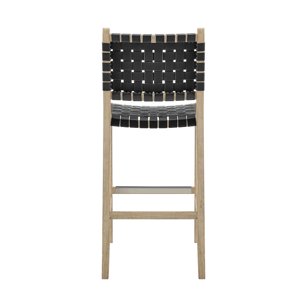 Marco Faux Leather Counter Stool Drift Wood Frame. Picture 4