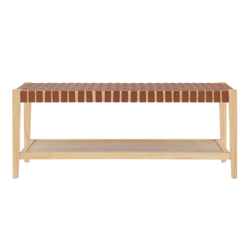 Marco Faux Leather Bench. Picture 2