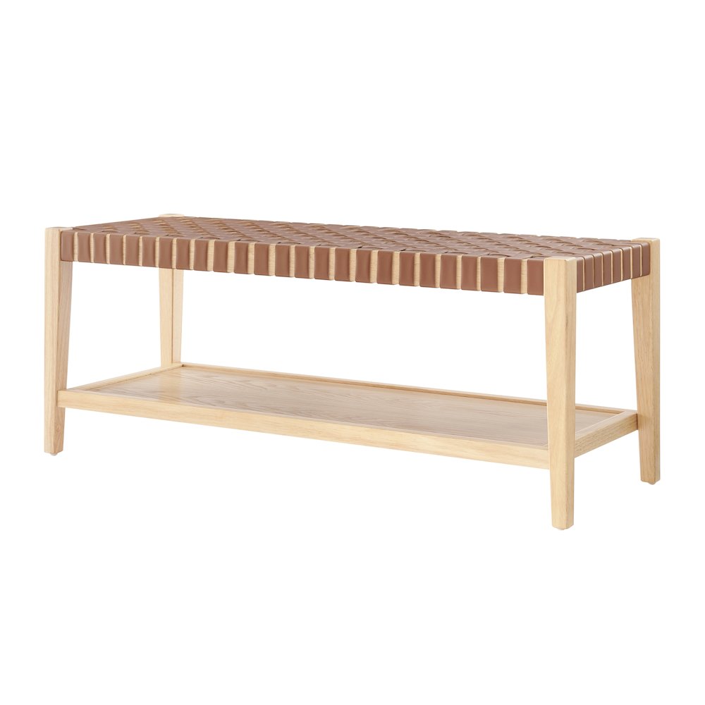Marco Faux Leather Bench. Picture 1