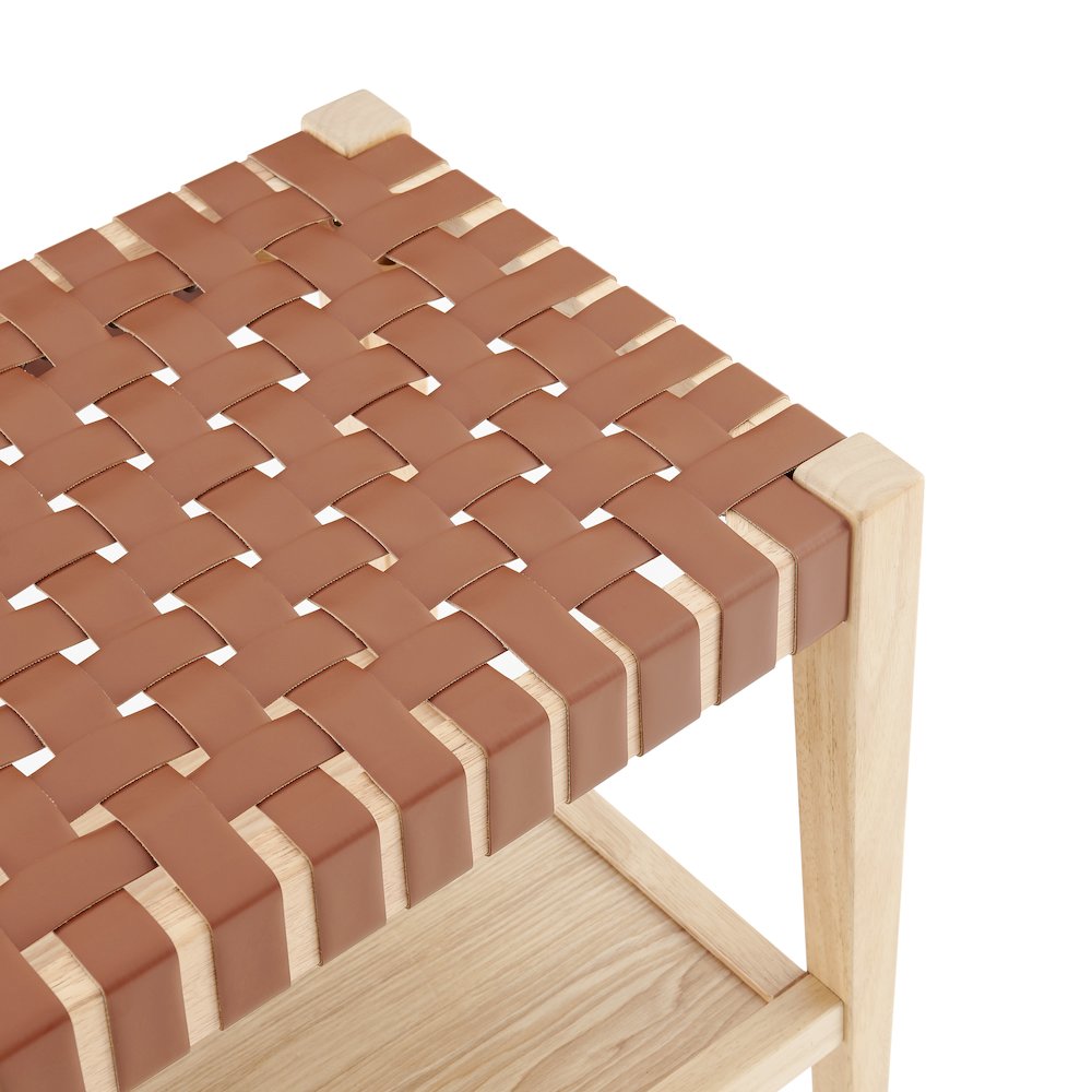 Marco Faux Leather Bench. Picture 5