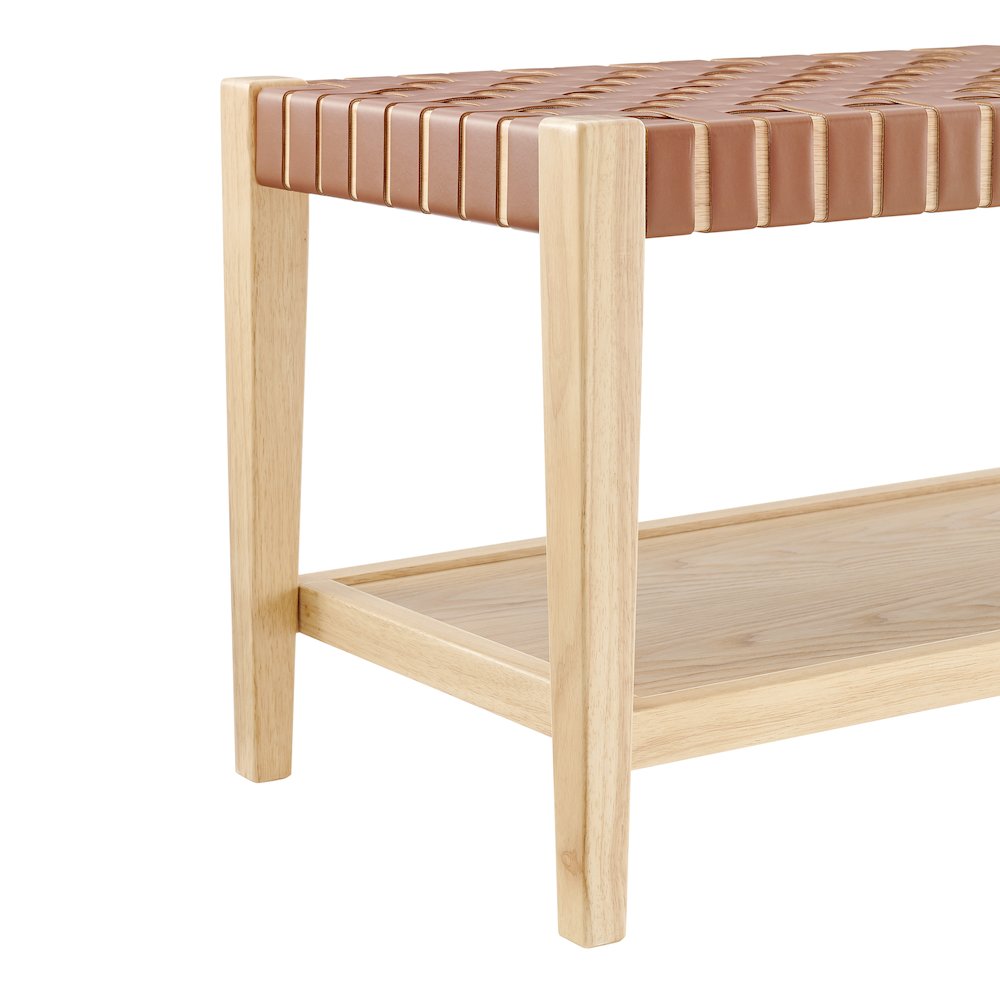 Marco Faux Leather Bench. Picture 6