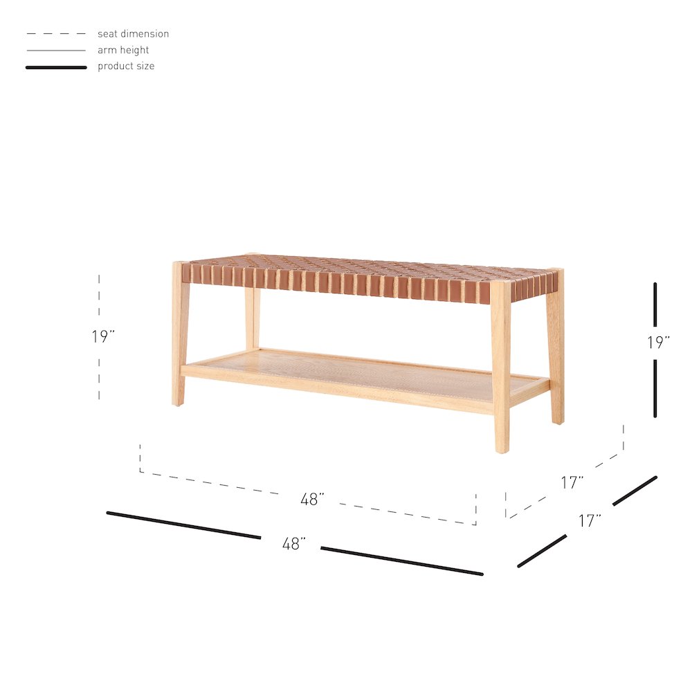 Marco Faux Leather Bench. Picture 10