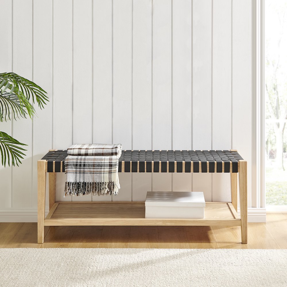 Marco Faux Leather Bench. Picture 9
