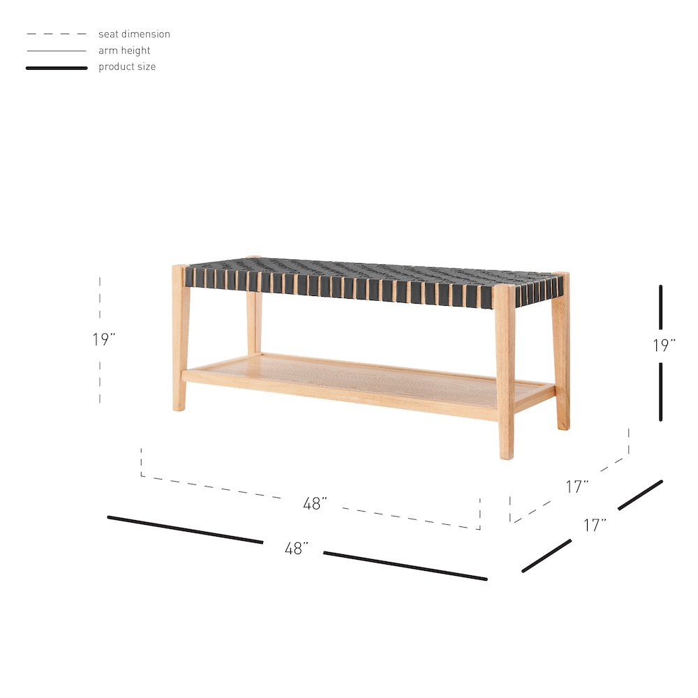 Marco Faux Leather Bench. Picture 10