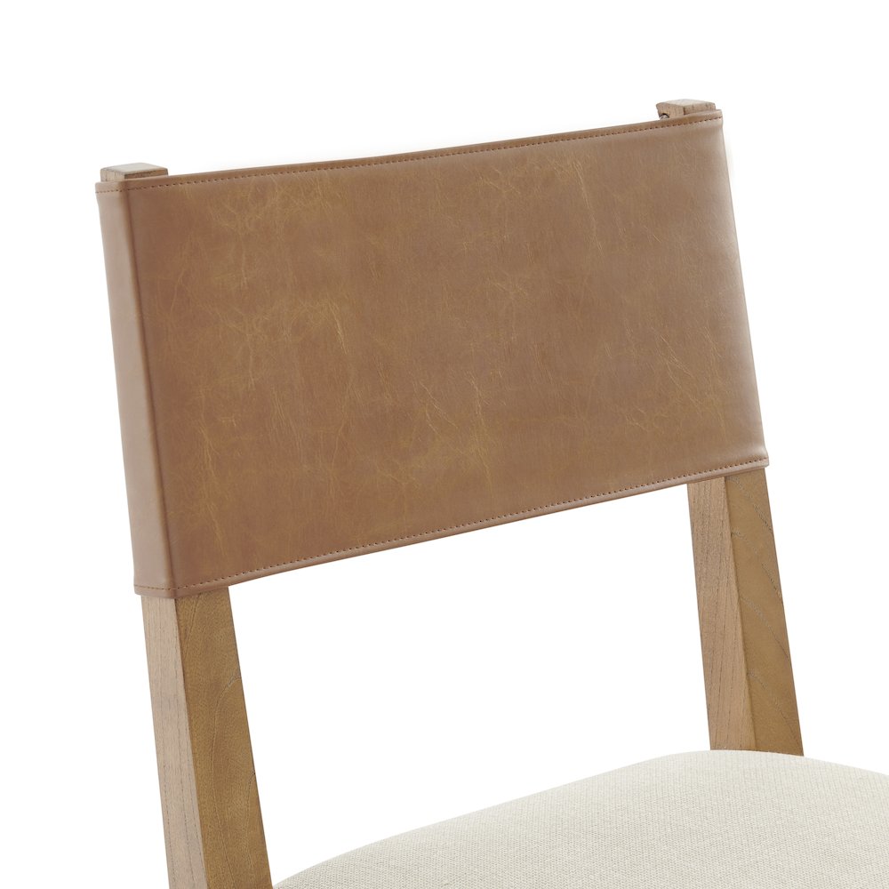 Kylo Faux Leather/Linen Dining Side Chair, (Set of 2). Picture 7