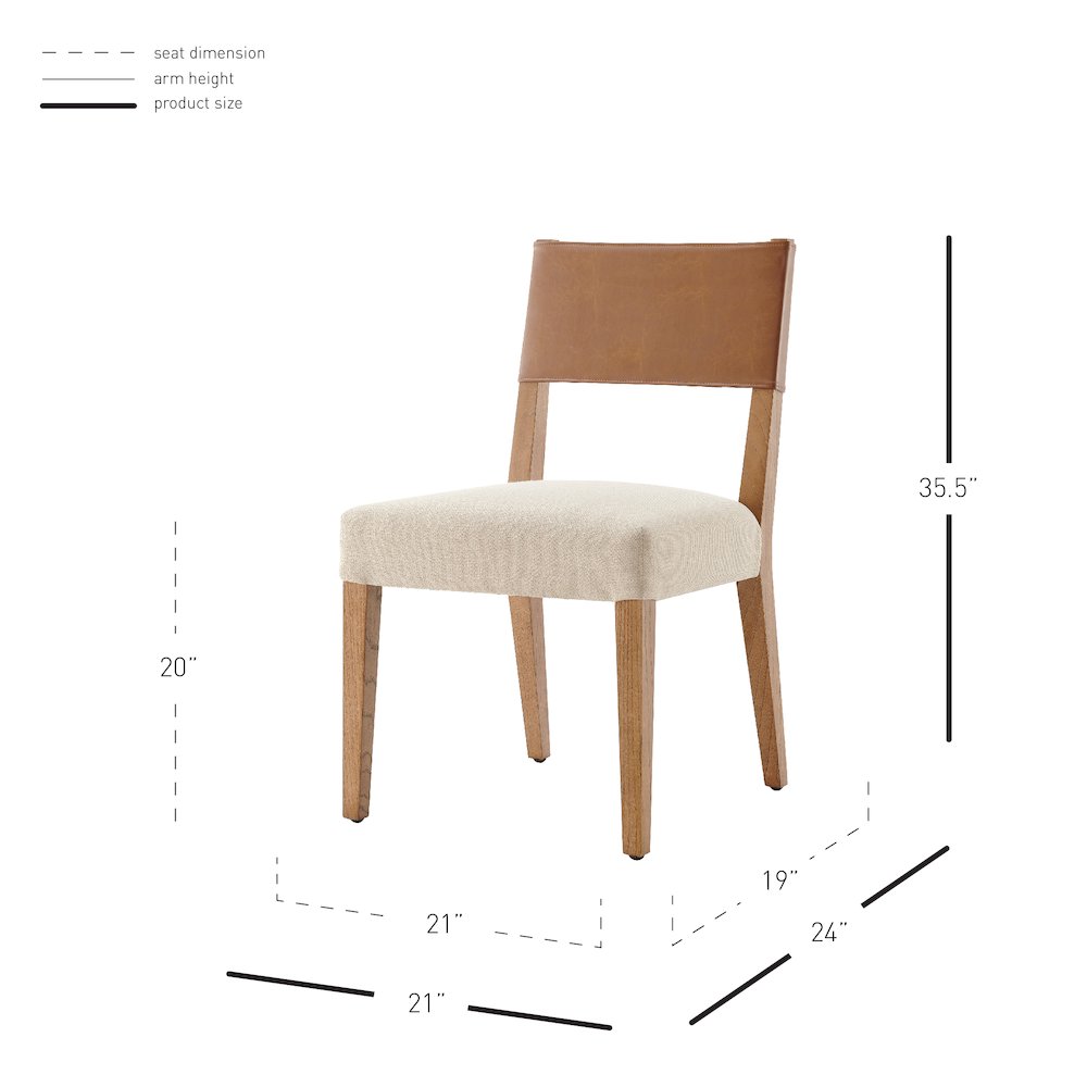 Kylo Faux Leather/Linen Dining Side Chair, (Set of 2). Picture 11