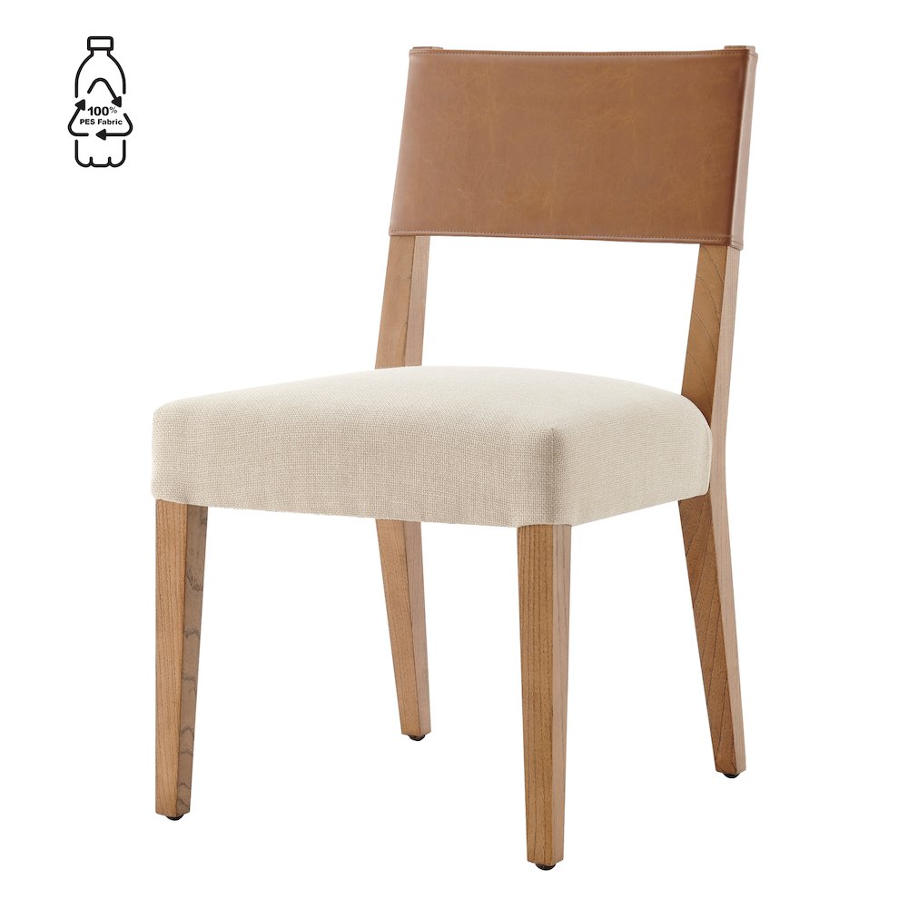 Kylo Faux Leather/Linen Dining Side Chair, (Set of 2). Picture 1