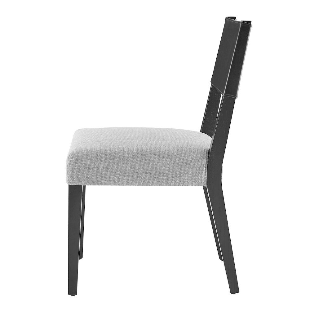 Kylo Faux Leather/Linen Dining Side Chair, (Set of 2). Picture 3