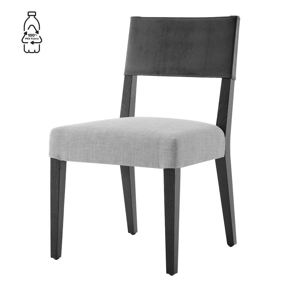 Kylo Faux Leather/Linen Dining Side Chair, (Set of 2). Picture 1