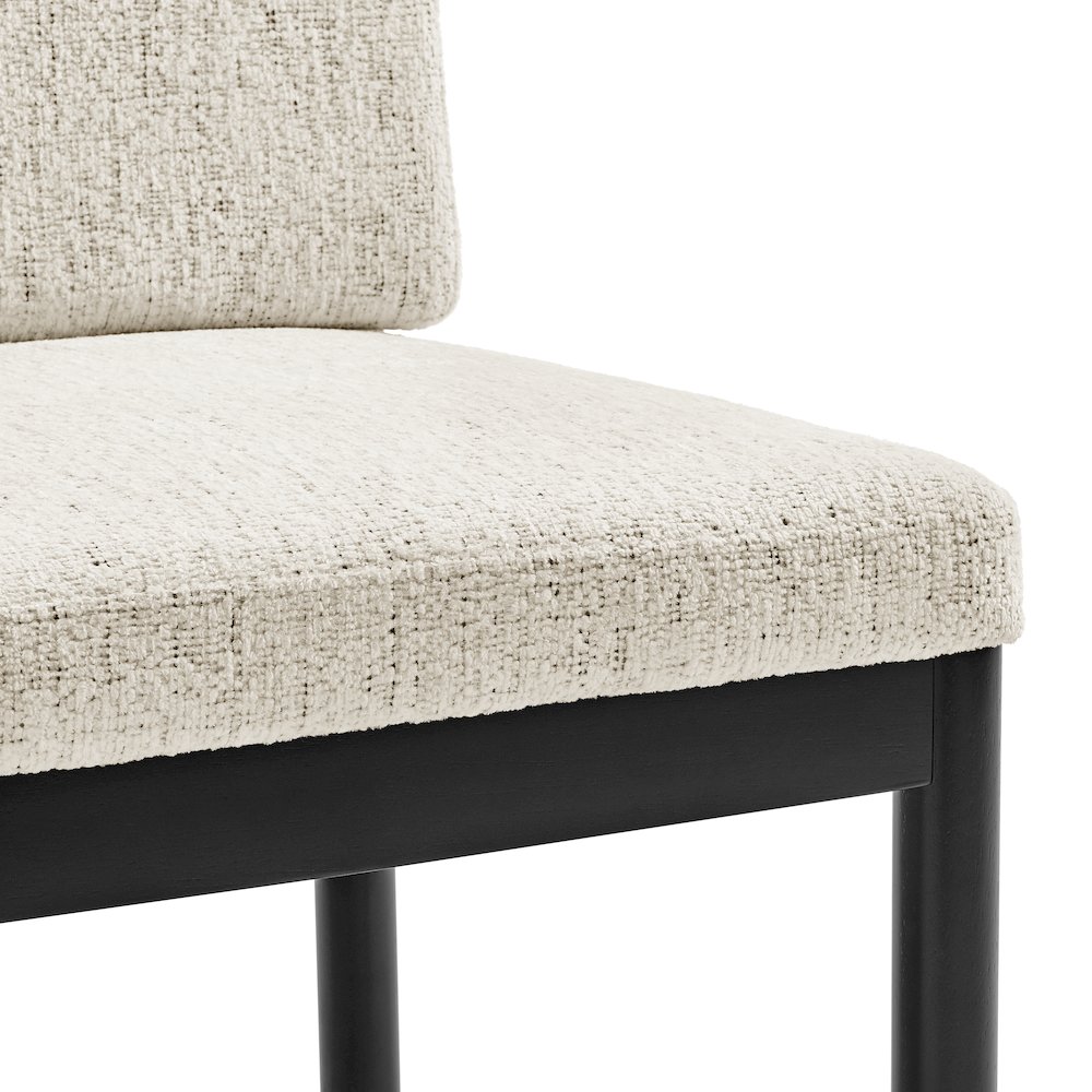 Melvin Chenille Dining Side Chair Black Frame, (Set of 2). Picture 9