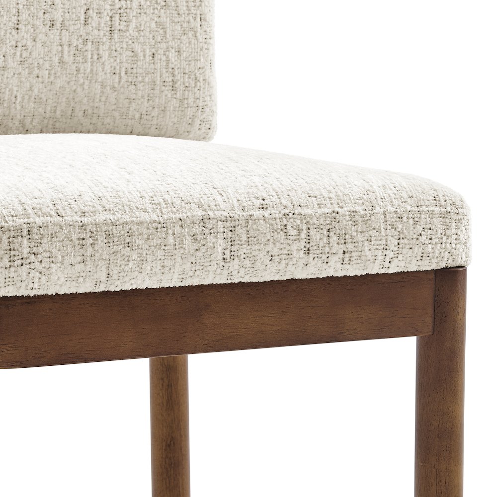 Melvin Chenille Dining Side Chair Black Frame, (Set of 2). Picture 8