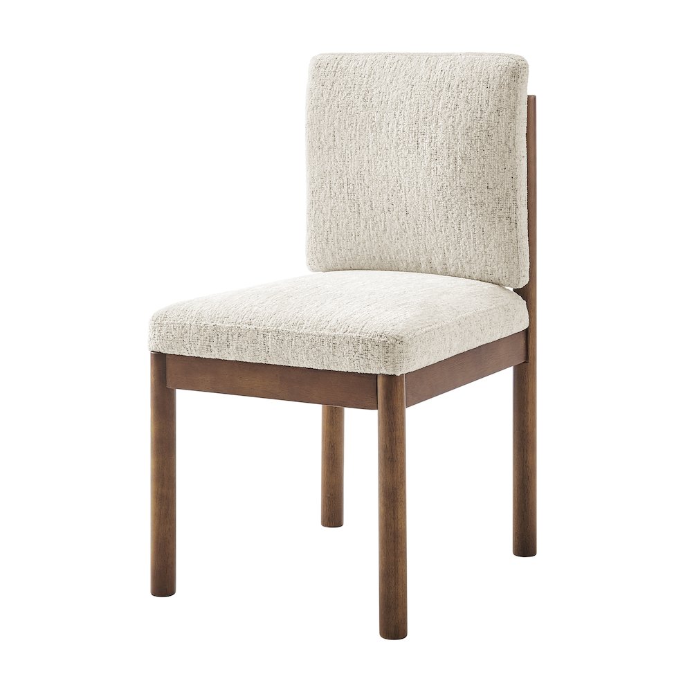 Melvin Chenille Dining Side Chair Black Frame, (Set of 2). Picture 1