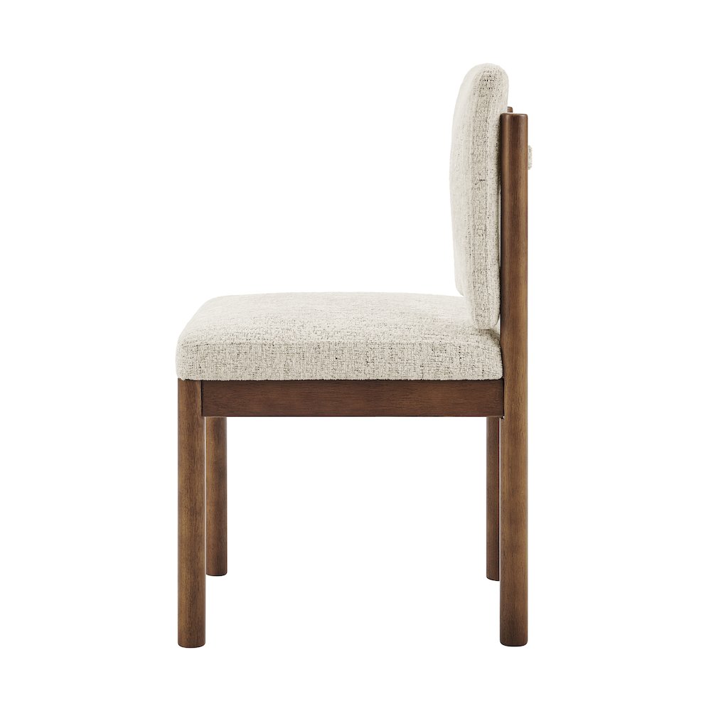 Melvin Chenille Dining Side Chair Black Frame, (Set of 2). Picture 3