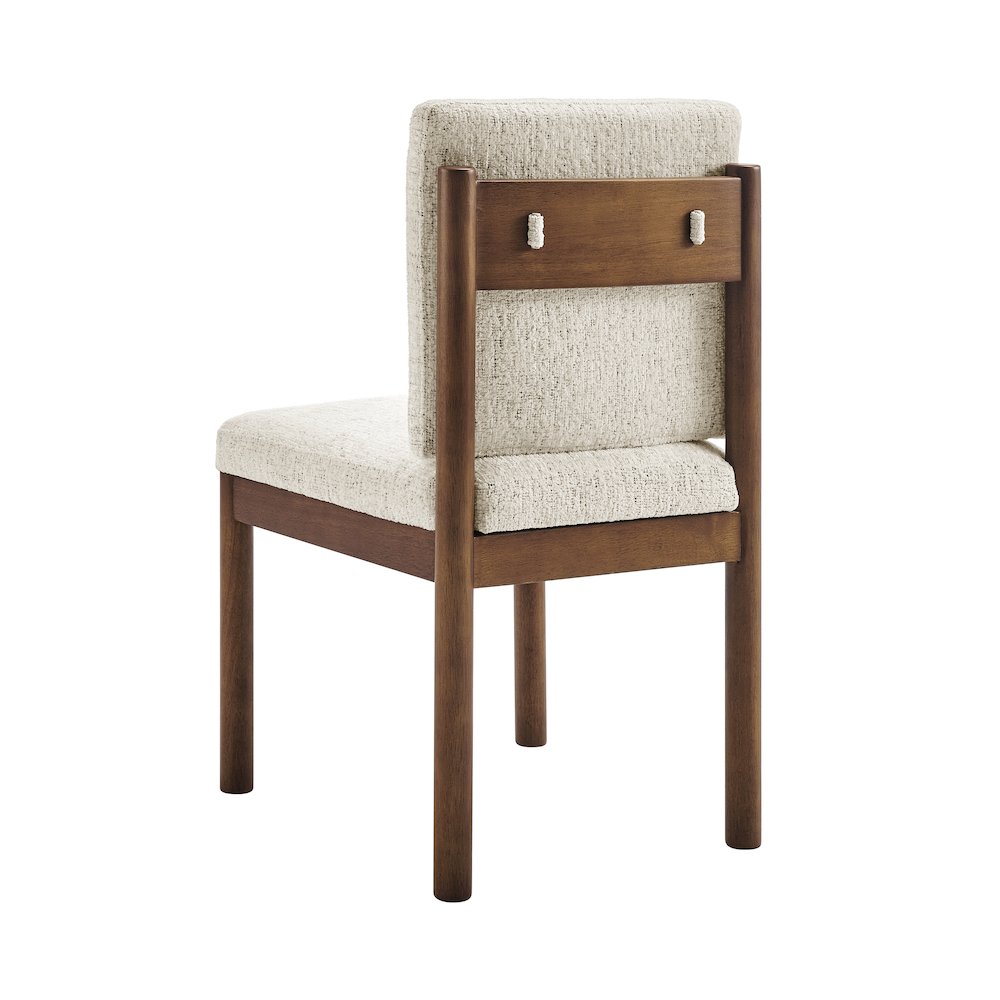 Melvin Chenille Dining Side Chair Black Frame, (Set of 2). Picture 5