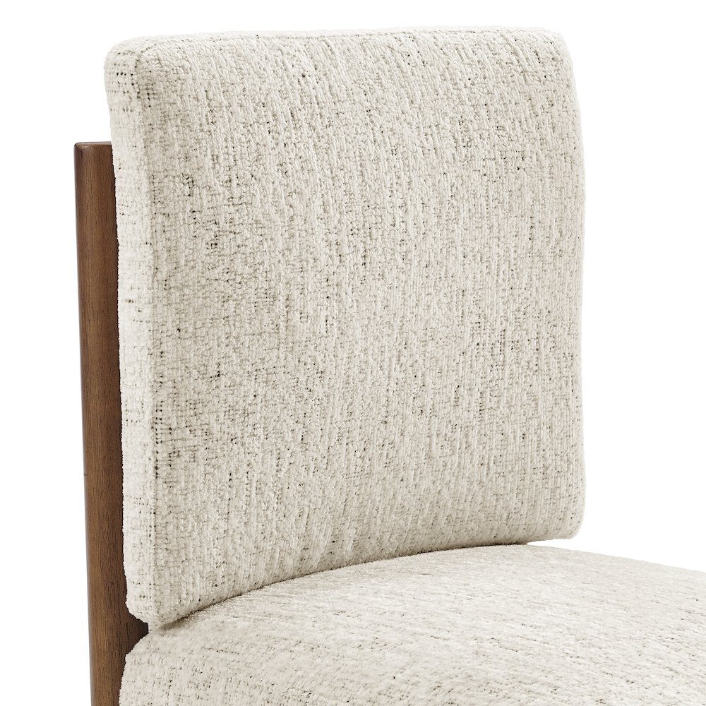 Melvin Chenille Dining Side Chair Black Frame, (Set of 2). Picture 7
