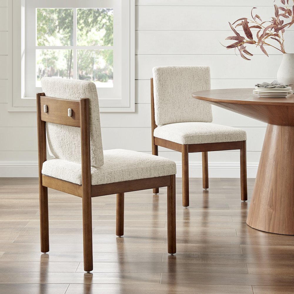Melvin Chenille Dining Side Chair Black Frame, (Set of 2). Picture 10