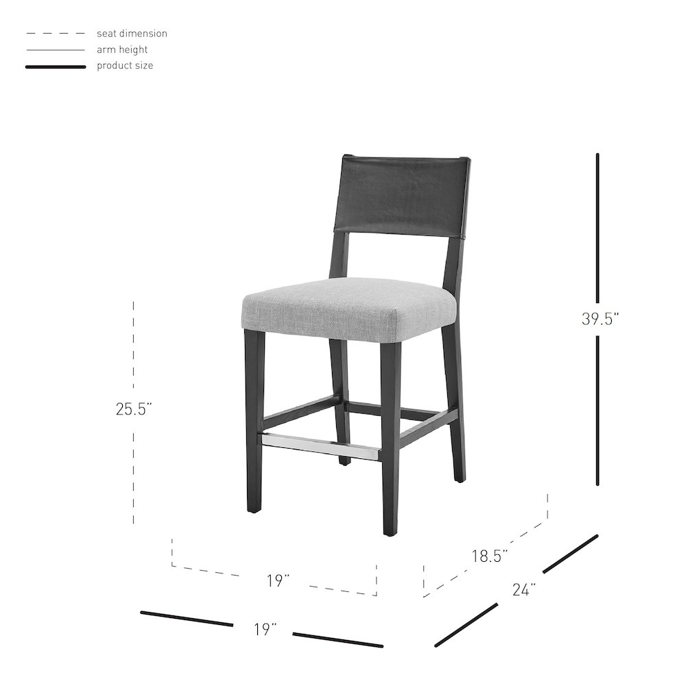 Kylo PU/Fabric Counter Stool. Picture 11