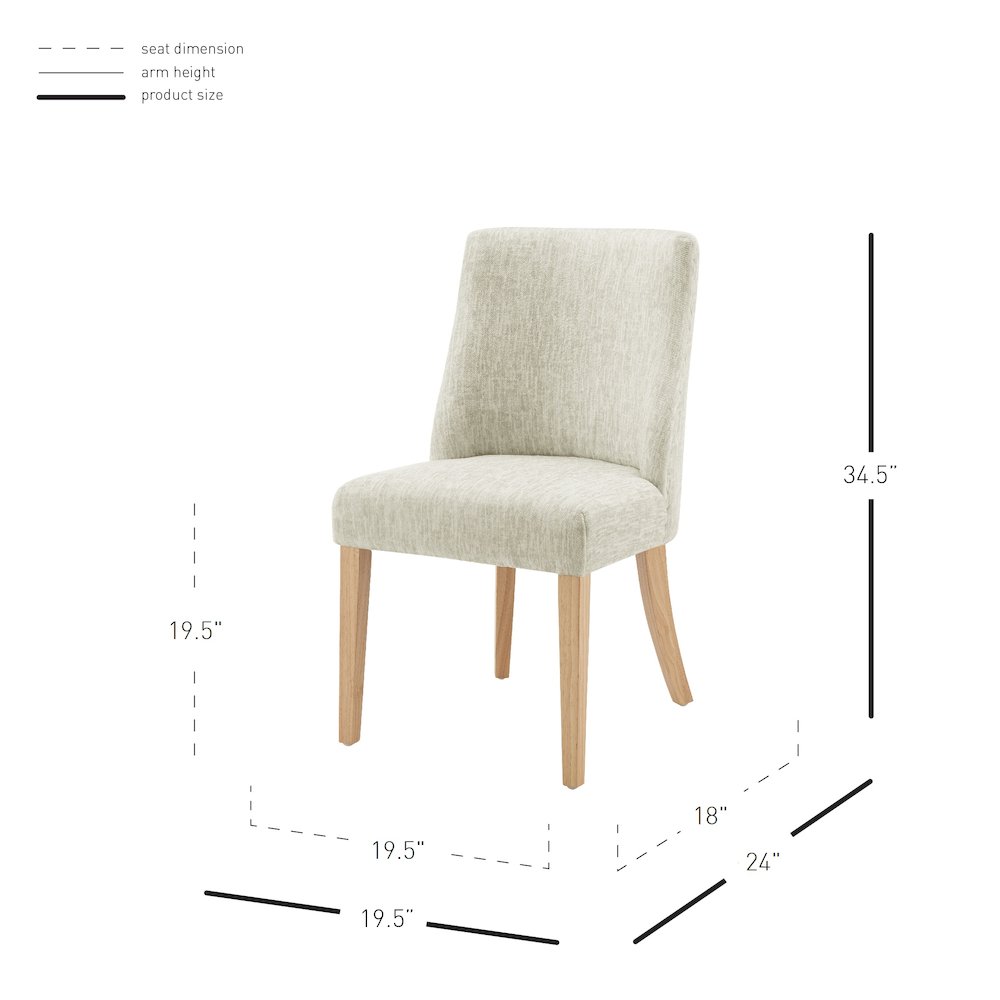 New Paris Fabric Dining Side Chair, (Set of 2). Picture 11