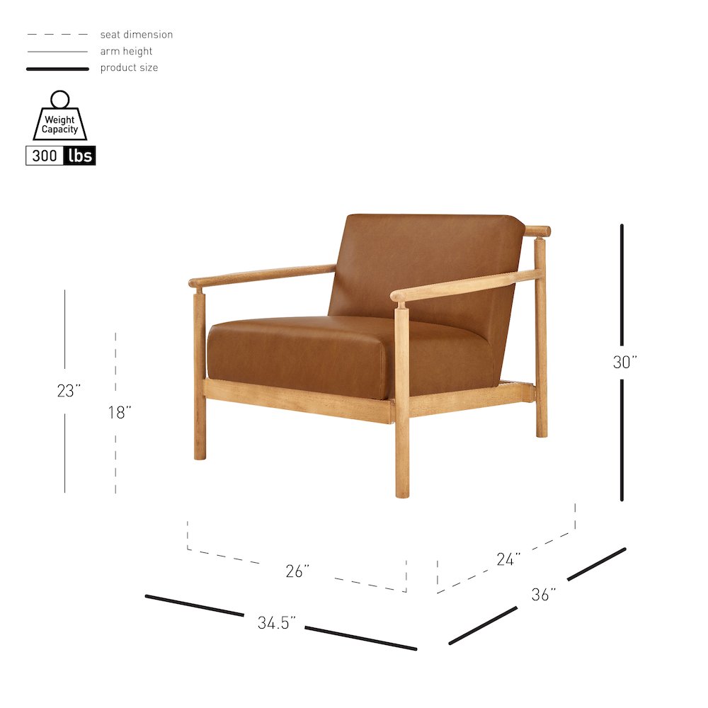 Arnold PU Accent Arm Chair. Picture 12