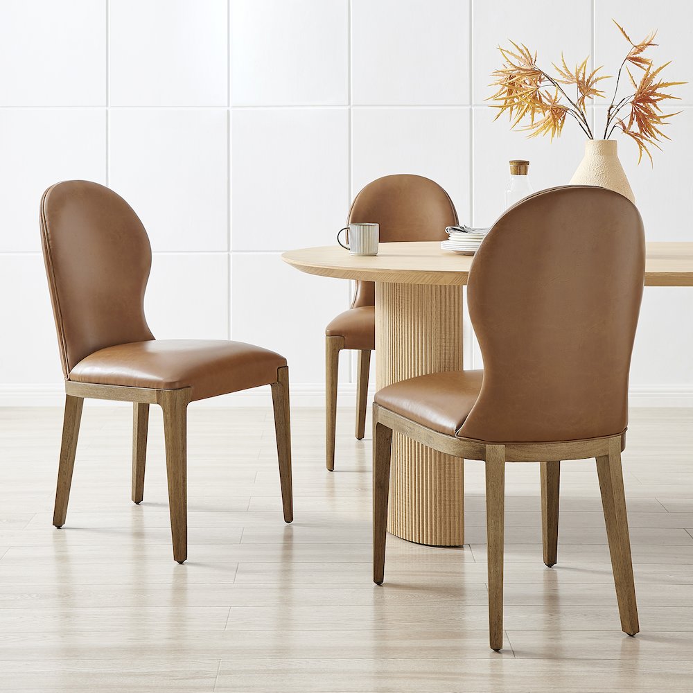 Eldoris Faux Leather Dining Side Chair, (Set of 2). Picture 10