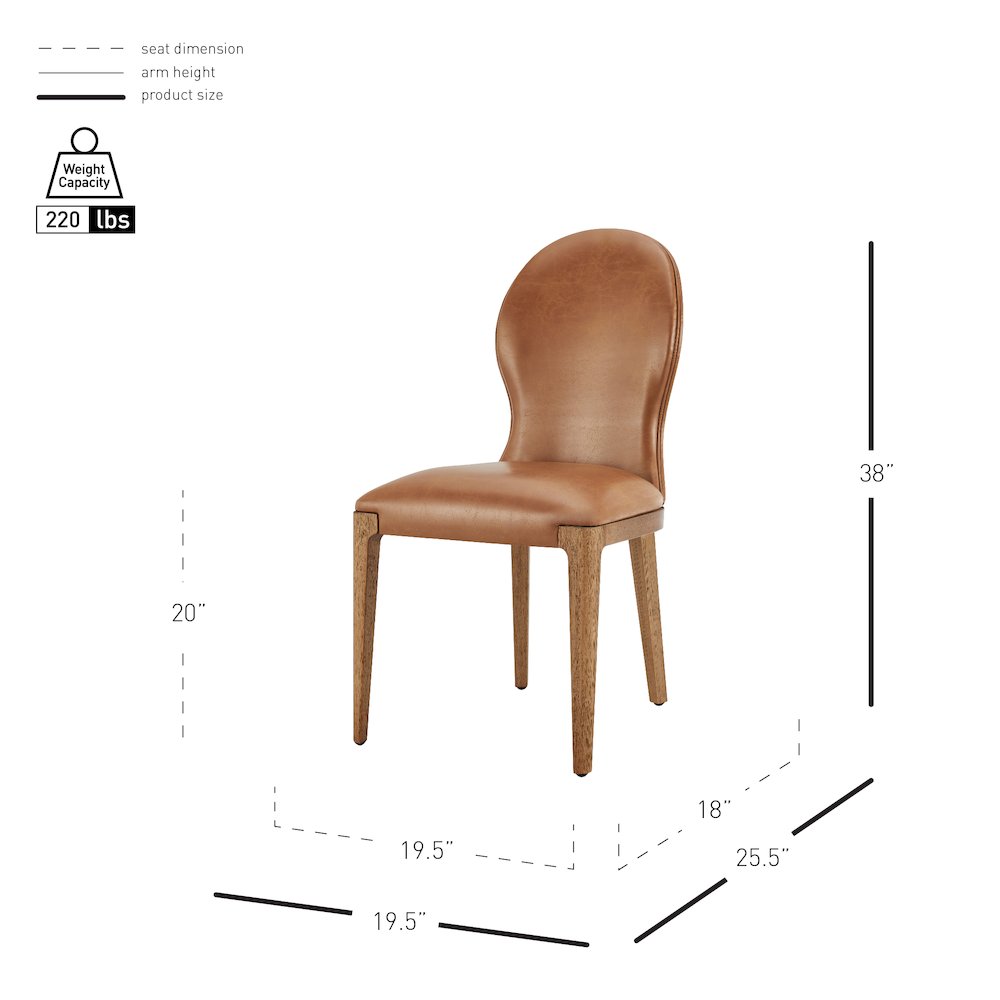 Eldoris Faux Leather Dining Side Chair, (Set of 2). Picture 11