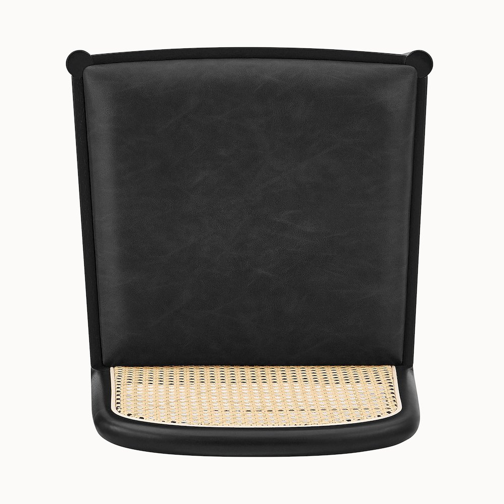 Donna Faux Leather Rattan Counter Stool, (Set of 2). Picture 6