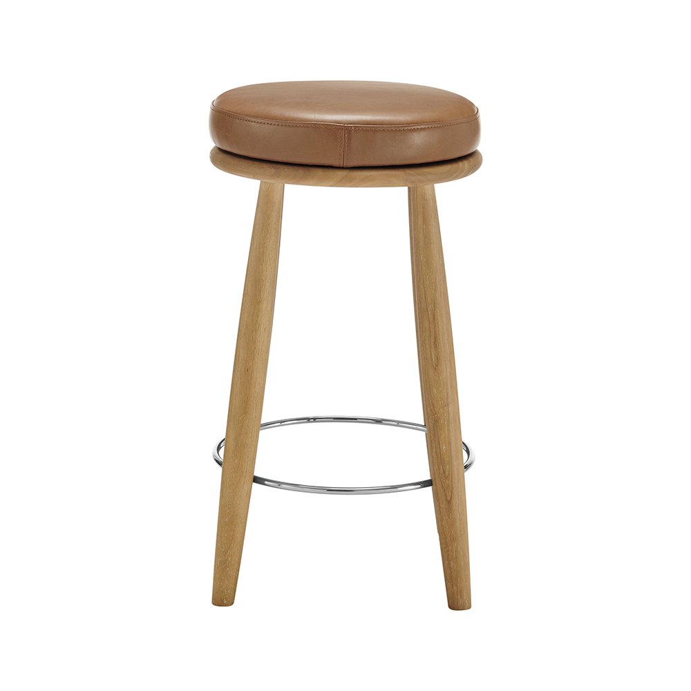 Deandre Faux Leather Backless Swivel Counter Stool. Picture 2