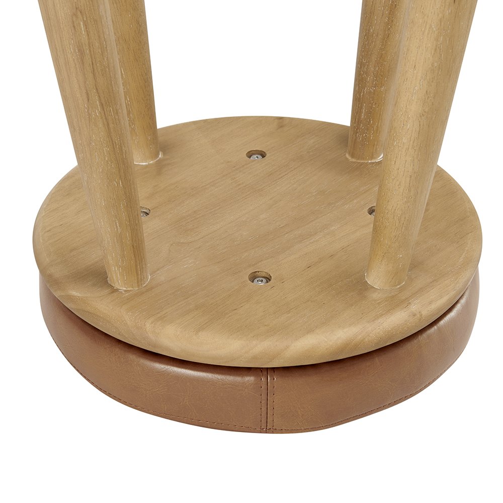 Deandre Faux Leather Backless Swivel Counter Stool. Picture 7