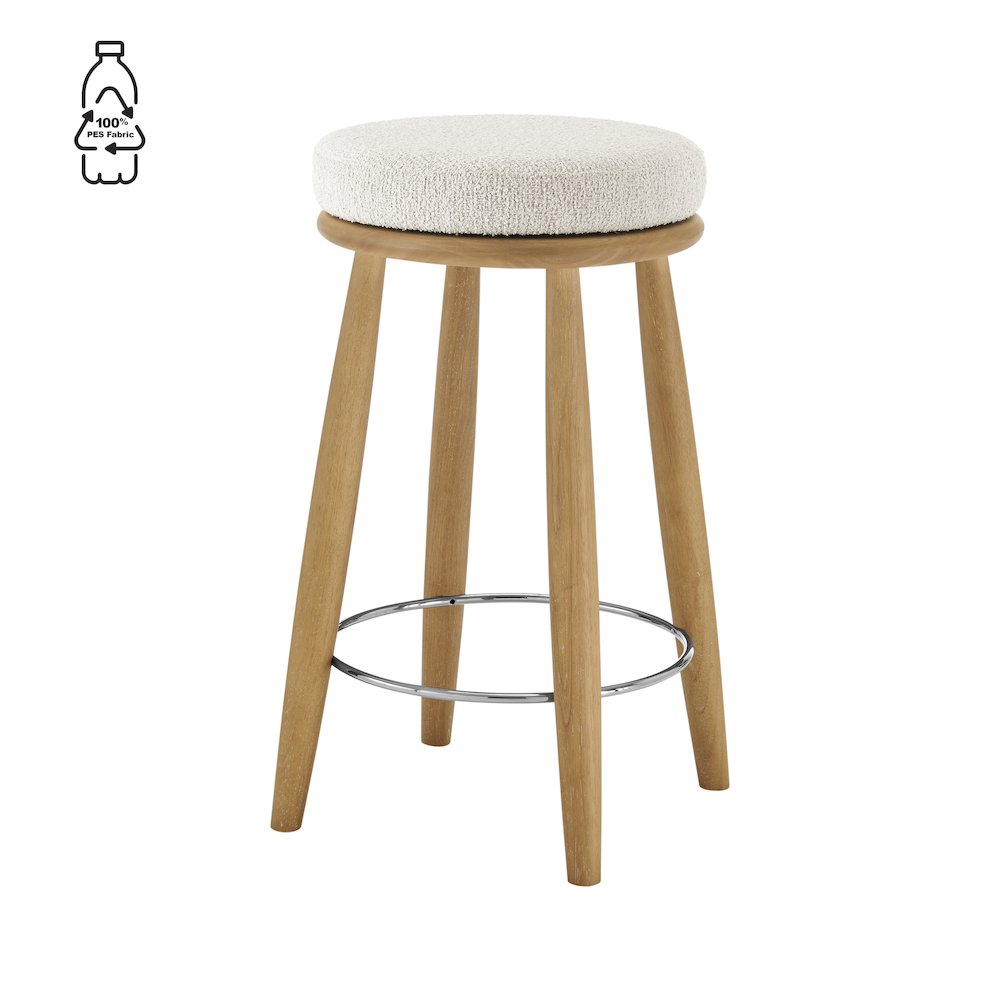 Deandre Boucle Backless Swivel Counter Stool. Picture 1
